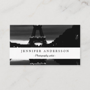 Tarjeta De Visita Torre Eiffel de París Francia vintage reflexión