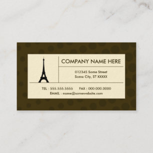 Tarjeta De Visita torre Eiffel de semitono