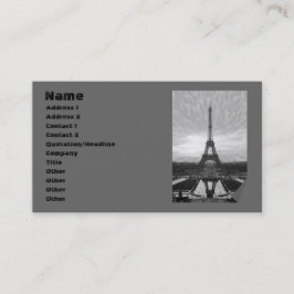 Tarjeta De Visita Torre Eiffel, plantilla