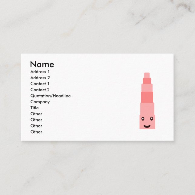 Tarjeta De Visita Torre rosa (Anverso)