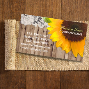 Tarjeta De Visita torrente rústico Barn Wood Lace