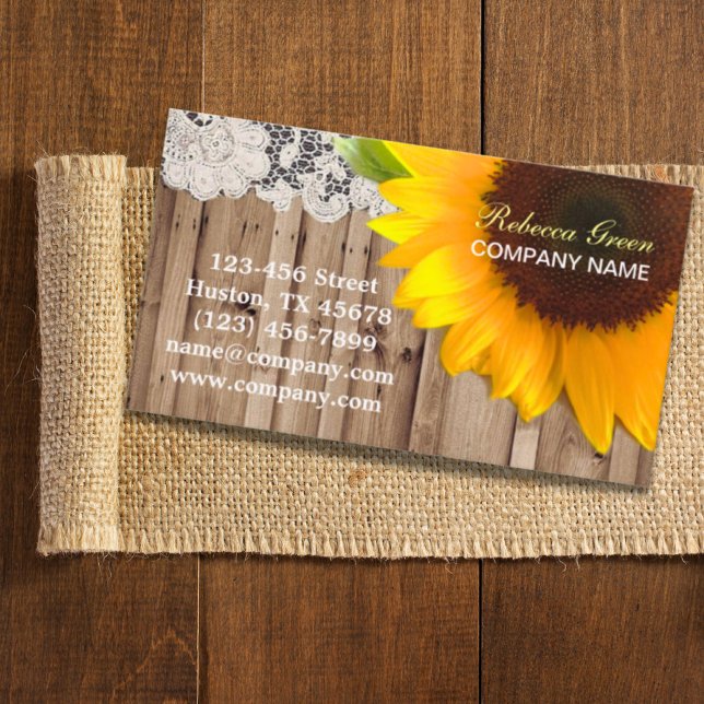 Tarjeta De Visita torrente rústico Barn Wood Lace (Subido por el creador)