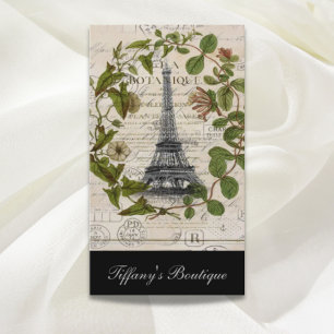 Tarjeta De Visita torreón de hiedra botánica paris eiffel