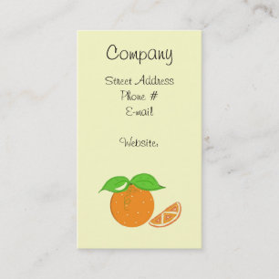 Tarjeta De Visita Torsión de Naranja