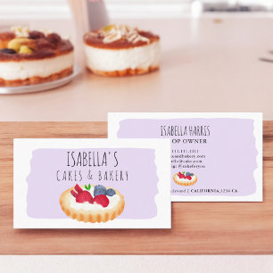 Tarjeta De Visita Torta cuajada pastel torta panadería guión viole