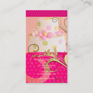 Tarjeta De Visita Torta de boda rosa / Pastelería / panadería