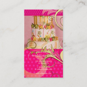 Tarjeta De Visita Torta de Bodas de Melocotón / Panadería / pasteler