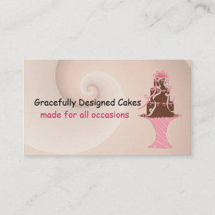 Tarjeta De Visita Torta De Diseñador Chocolate Elegante