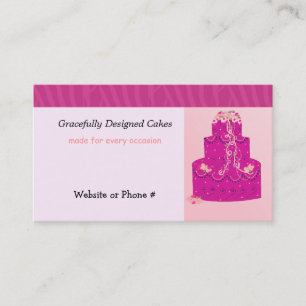 Tarjeta De Visita Torta de diseñador rosa