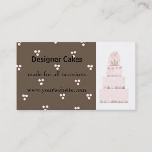 Tarjeta De Visita Torta de diseñador rosa y chocolate