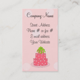 Tarjeta De Visita Torta de lunares rosados