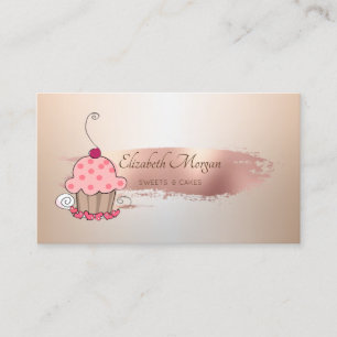Tarjeta De Visita Torta de pincel de oro Rosa profesional