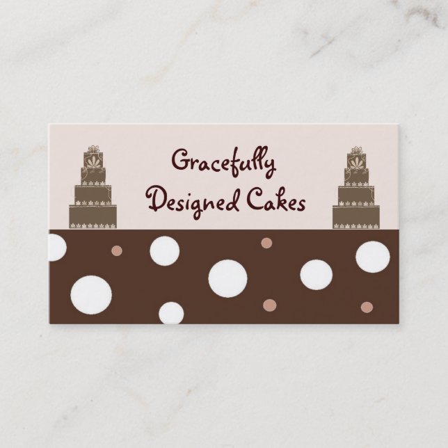 Tarjeta De Visita Tortas de Diseñador (Anverso)