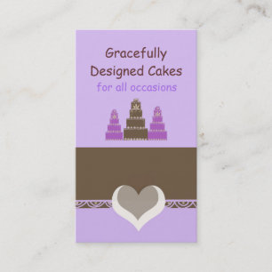 Tarjeta De Visita Tortas de Diseñador/ Repostería - Morado