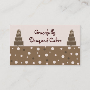 Tarjeta De Visita Tortas de Diseñador y Pequeños Puntos