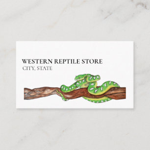 Tarjeta De Visita Tortoise Python Boa Mascota de serpiente reptil