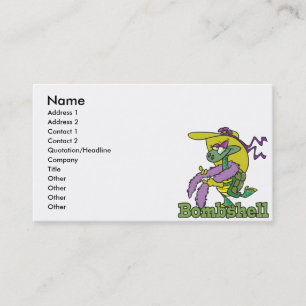 Tarjeta De Visita tortuga cartoon glam girly bomba