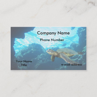 Tarjeta De Visita Tortuga de mar verde