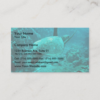 Tarjeta De Visita Tortuga de mar verde