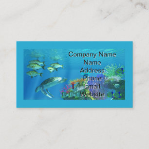 Tarjeta De Visita Tortuga del Mar Verde