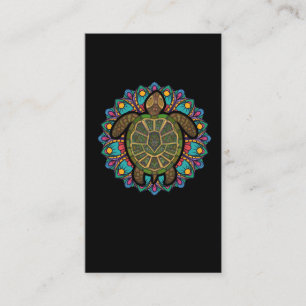 Tarjeta De Visita Tortuga hawaiana de mar tribal