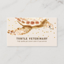 Tarjeta De Visita Tortuga marina cabezona marrón Caretta