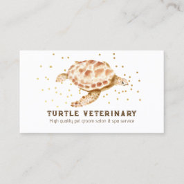 Tarjeta De Visita Tortuga marina cabezona marrón Caretta