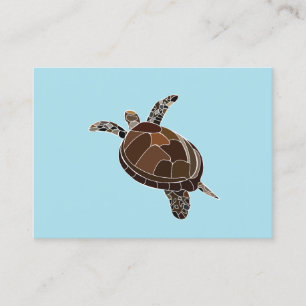 Tarjeta De Visita Tortuga Marina Playa Oceánica