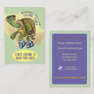 Tarjeta De Visita Tortuga Pintada Corriendo