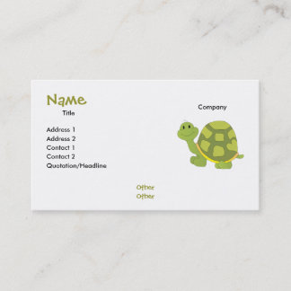 Tarjeta De Visita ¡Tortuga pop!