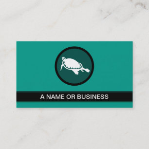 Tarjeta De Visita tortuga salva burbuja verde