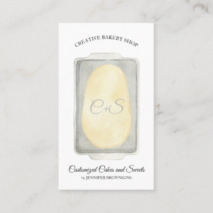 Tarjeta De Visita Tos en bandeja de comida Receta Panadería