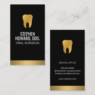 Tarjeta De Visita Tosta de oro   Dorado Trim Sleek Black