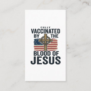 Tarjeta De Visita Totalmente vacunado por la sangre de Jesús Patriót