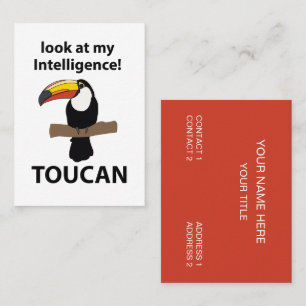 Tarjeta De Visita Toucan Bird Funny Tropical