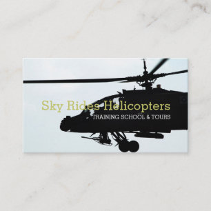 Tarjeta De Visita Tours de formación de pilotos de helicópteros Escu