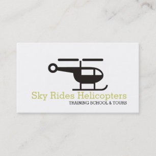 Tarjeta De Visita Tours de formación de pilotos de helicópteros Escu