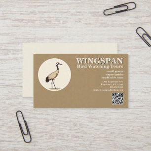 Tarjeta De Visita Tours de observación de aves Rehabilitación de vid