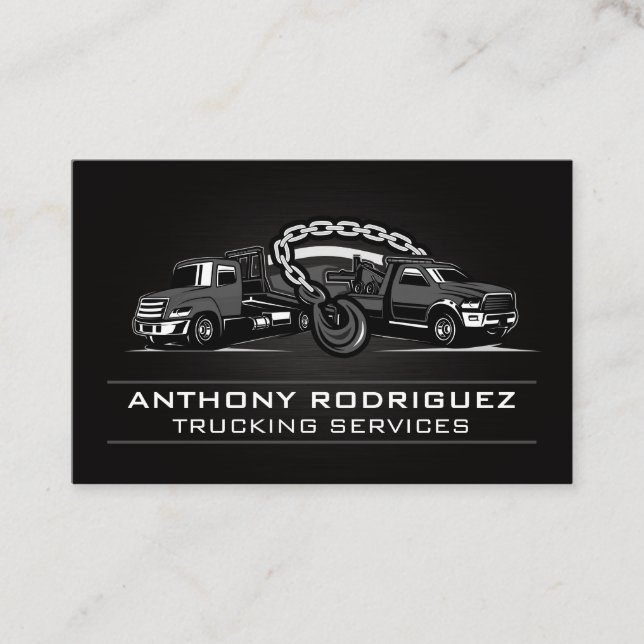 Tarjeta De Visita Tow Truck Hook | Servicios de transporte (Anverso)