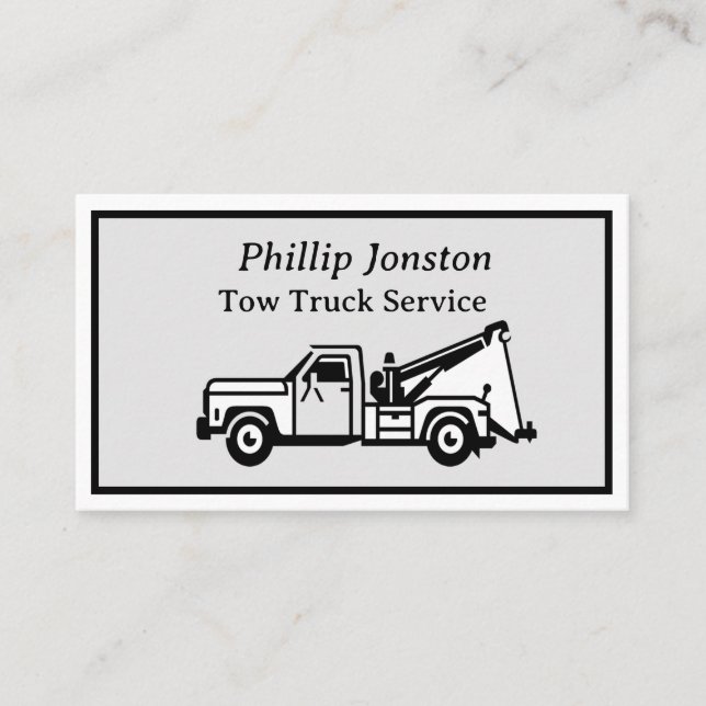 Tarjeta De Visita Tow Truck Services (Anverso)