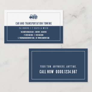 Tarjeta De Visita Tow Truck Services   Su remolque en cualquier mome