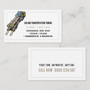 Tarjeta De Visita Tow Truck Services   Su remolque en cualquier mome