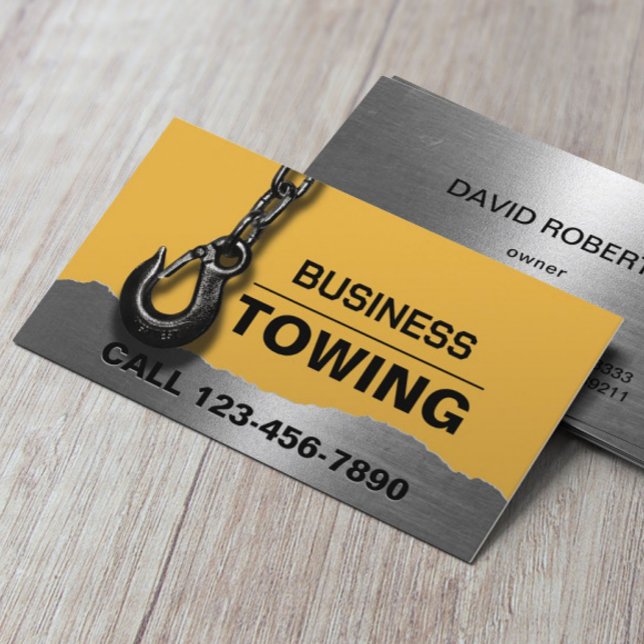 Tarjeta De Visita Towing Company Professional Tow Truck Hook (Subido por el creador)