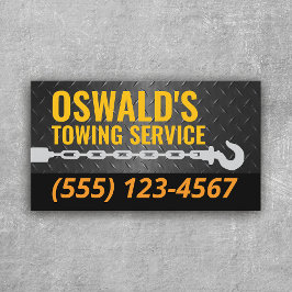 Tarjeta De Visita Towing Service Professional Tow Hook Black Metaliz