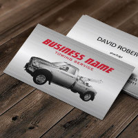 Towing Truck Profesional Red Text Metallic