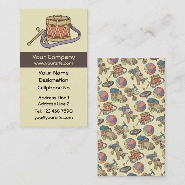 Tarjeta De Visita Toy Drum (Anverso / Reverso)