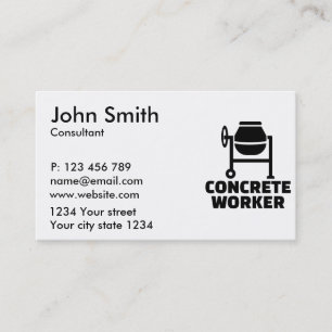 Tarjeta De Visita Trabajador concreto