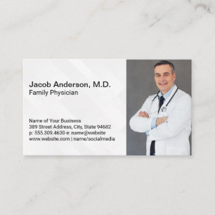 Tarjeta De Visita Trabajador de atención médica   Plantilla de Médic