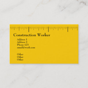 Tarjeta De Visita Trabajador de construcción