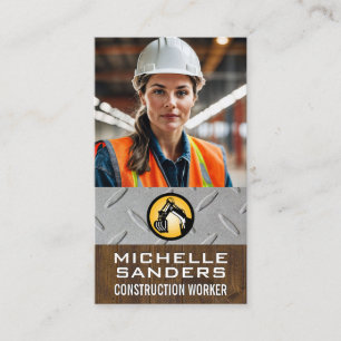 Tarjeta De Visita Trabajador de construcción   Collar azul